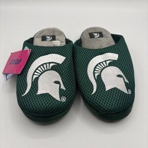 Foco MSU Michigan State Spartans Green Slippers Youth Size Large (5-6) New